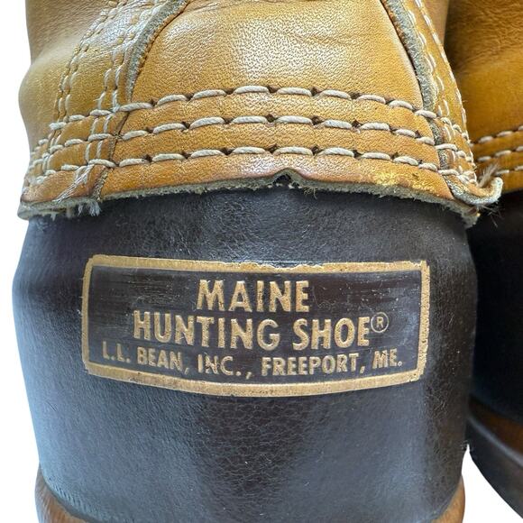 LL Bean Maine Hunting Duck Boots Men Size 13 W Vintage Ankle Lace Up MADE IN USA - Picture 8 of 14